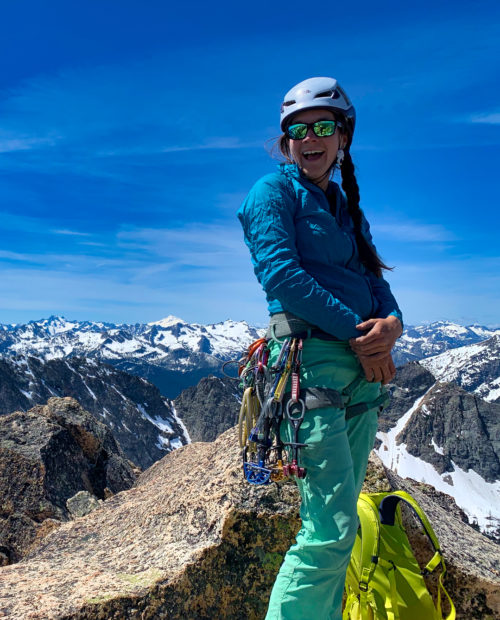 Alpine rock climbing in Washington Pass with a guide