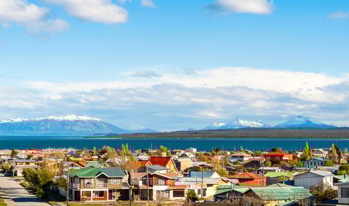 Puerto Natales in the Strait Of Magellan, Antarctic Patagonia, Chile