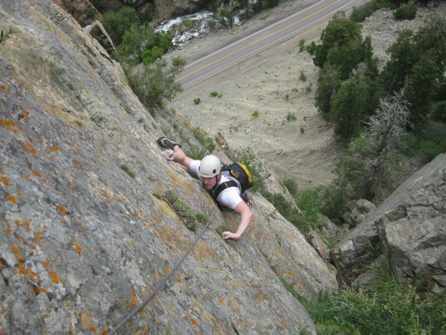 Guided rock climbing near Salt Lake City