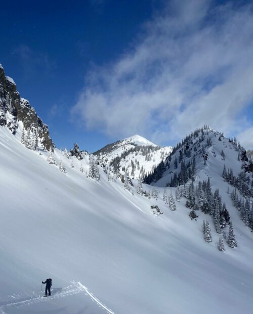 Backcountry Skiing at Crystal Mountain.