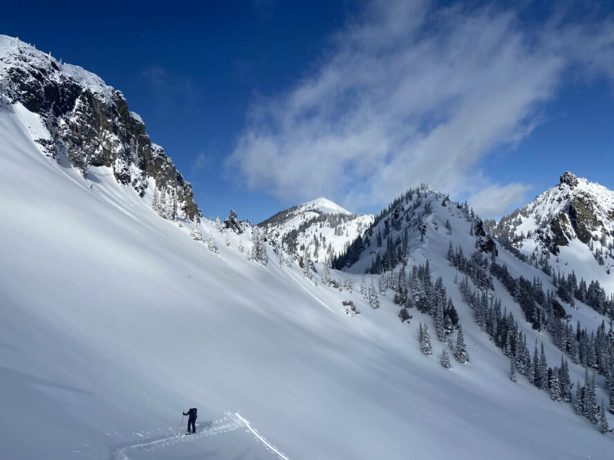 Backcountry Skiing at Crystal Mountain.