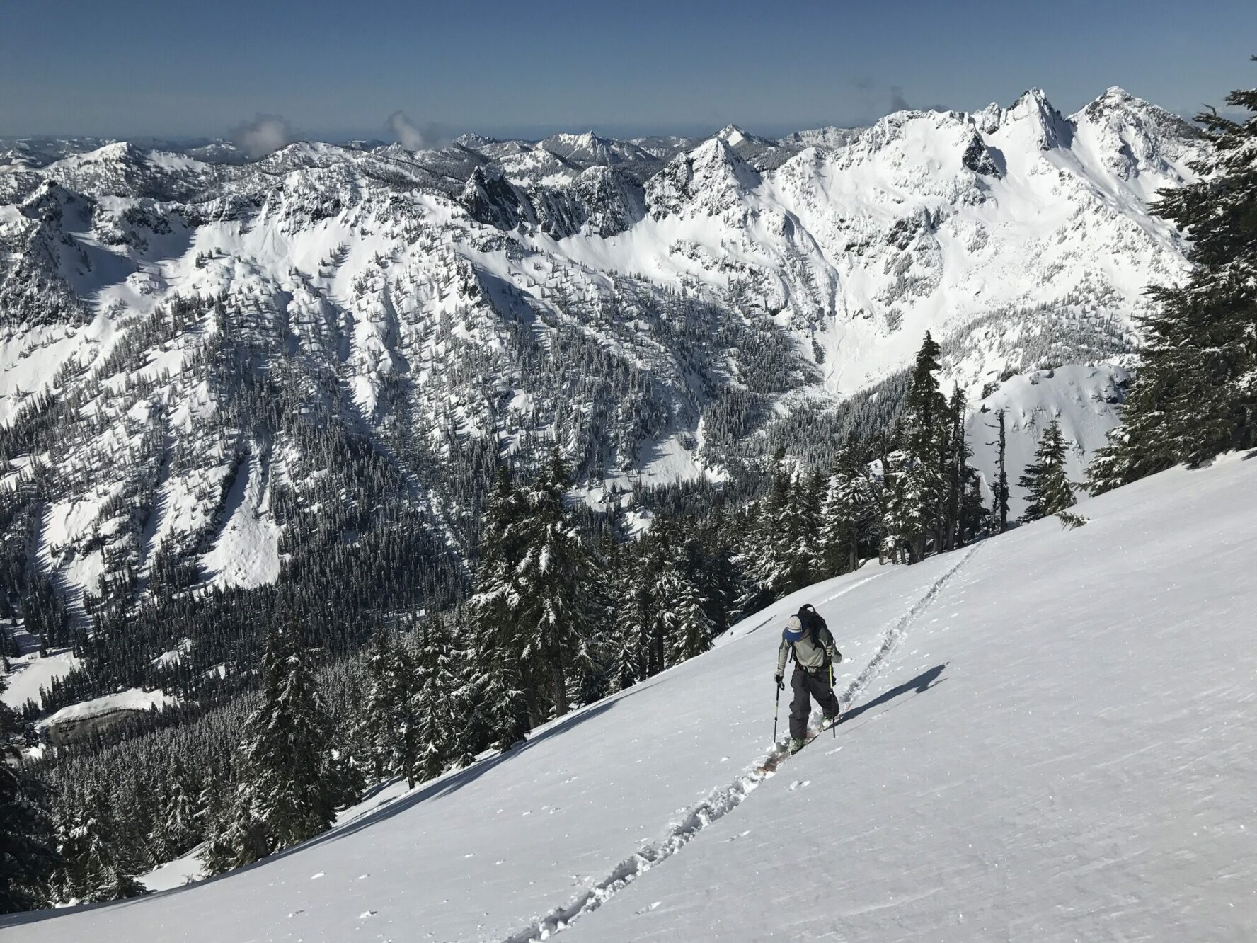 Backcountry skiing in Snoqualmie.