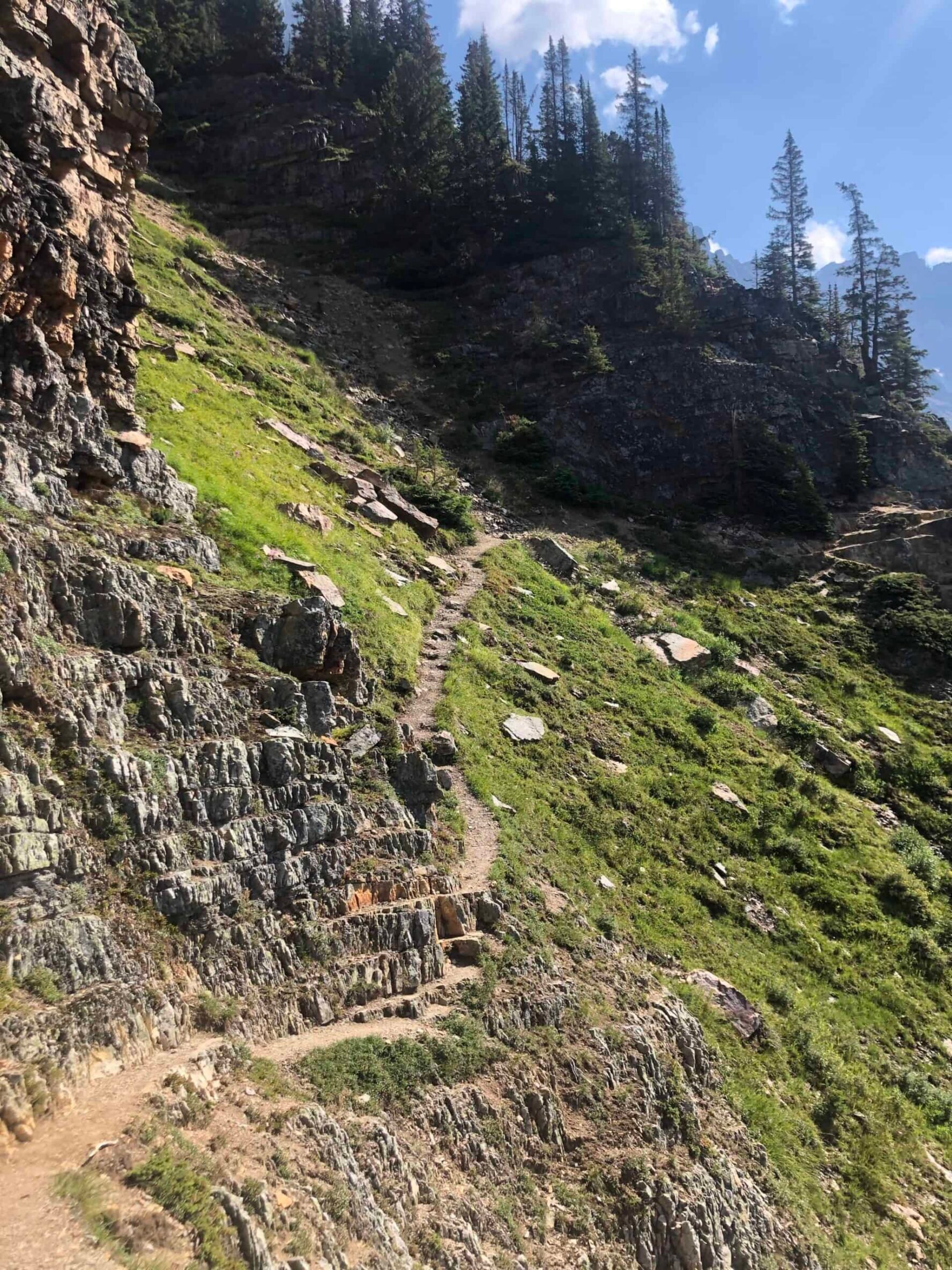 Exposed trail Lake O'Hara