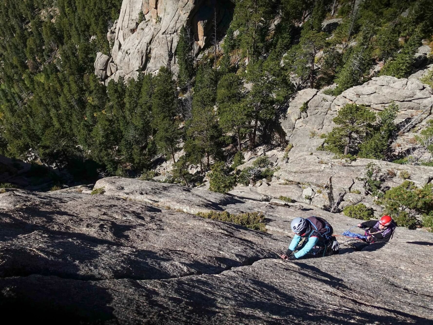 Rock climbers in Colorado