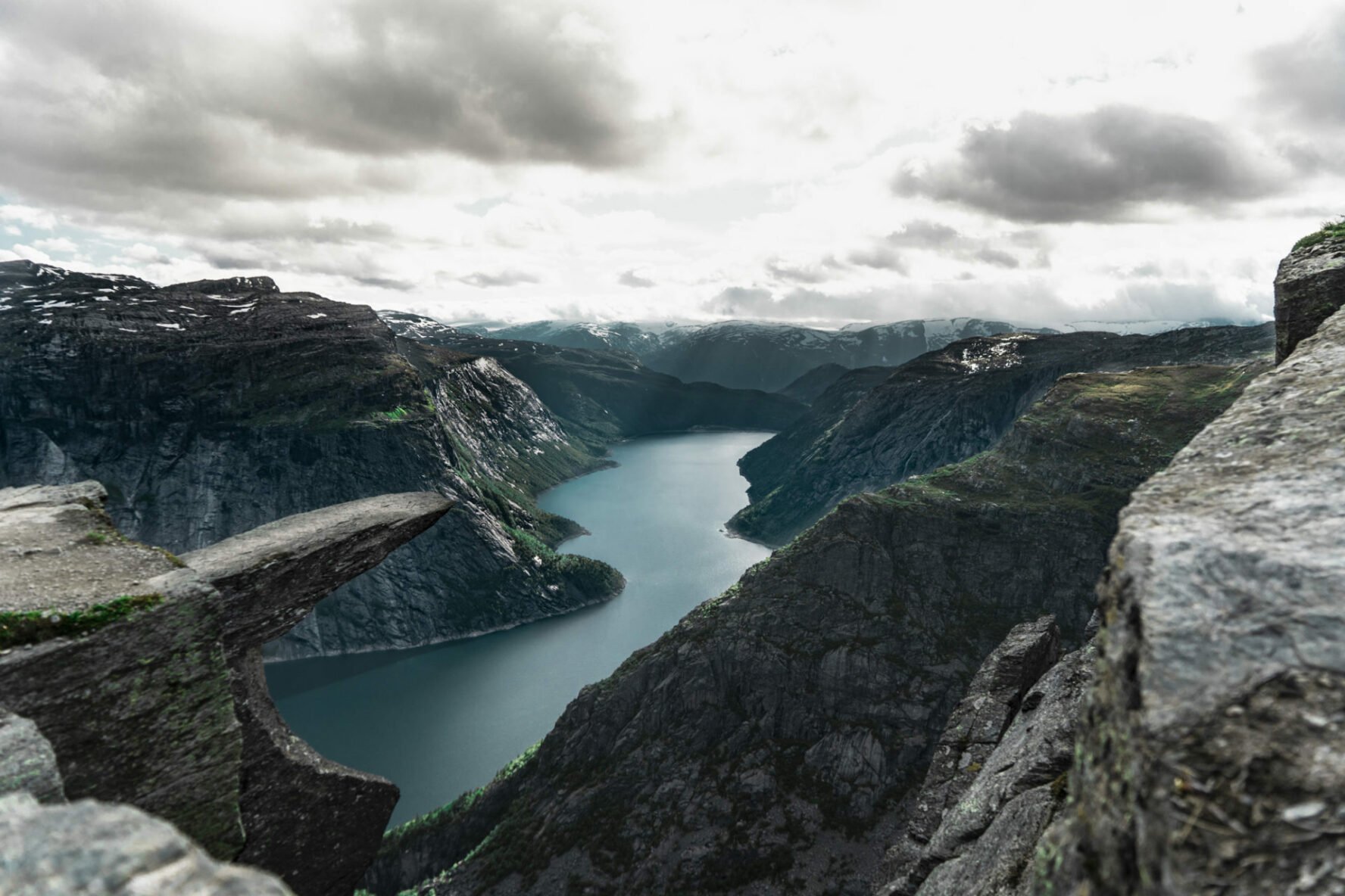 Beautiful scenery around Trolltunga, Norway