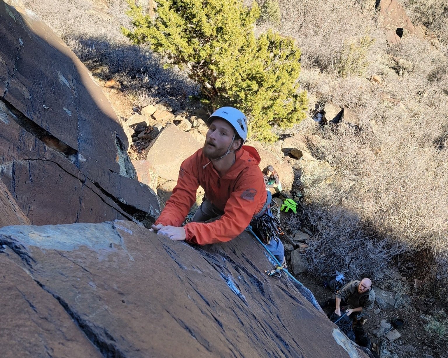 Climber on a wall in Zion