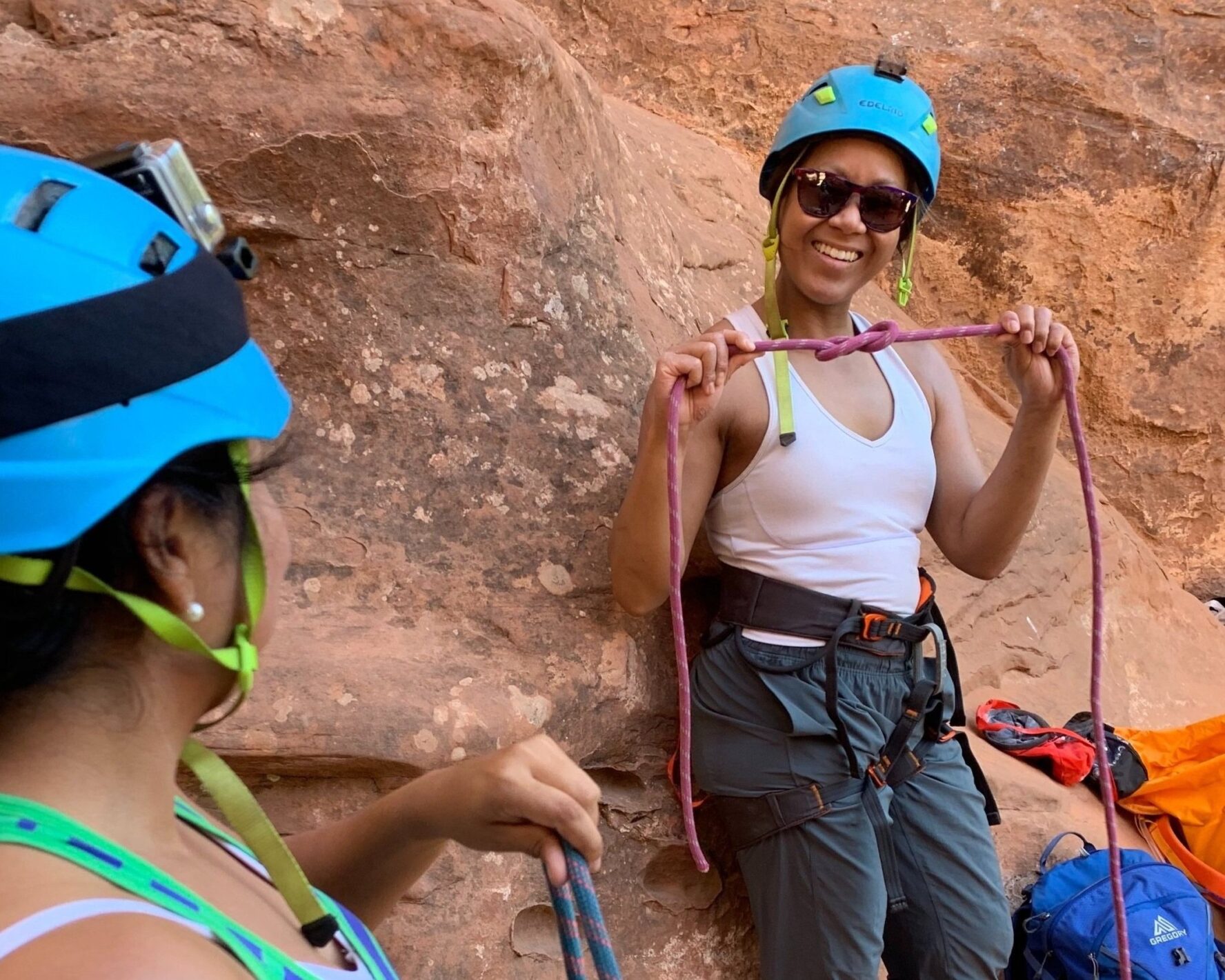 Climbing, knots, Zion