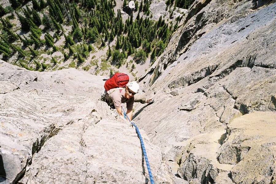 Rock climbing in the Canadian Rockies