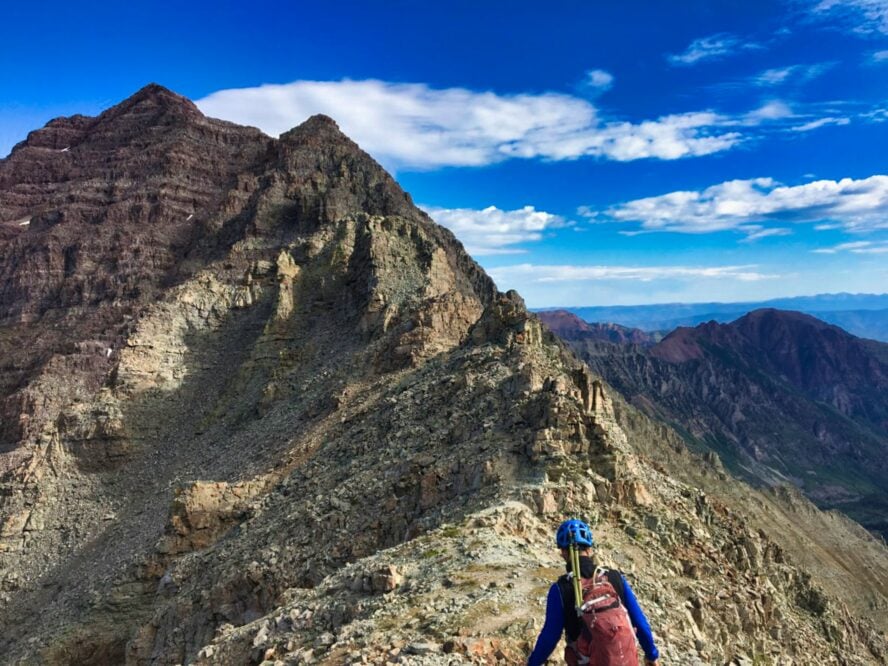 Rock climbing Maroon Bells