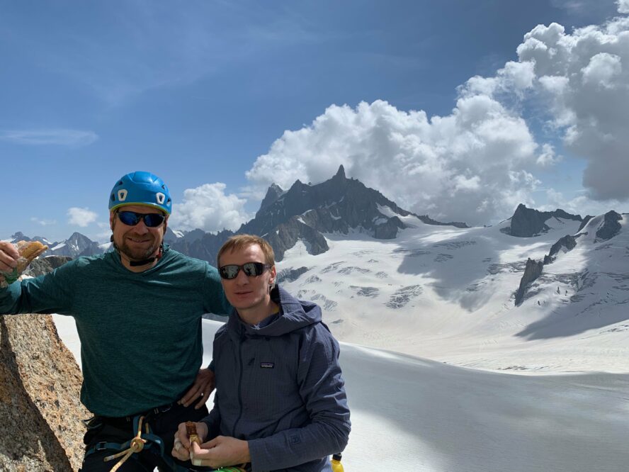 alpine climbing in chamonix