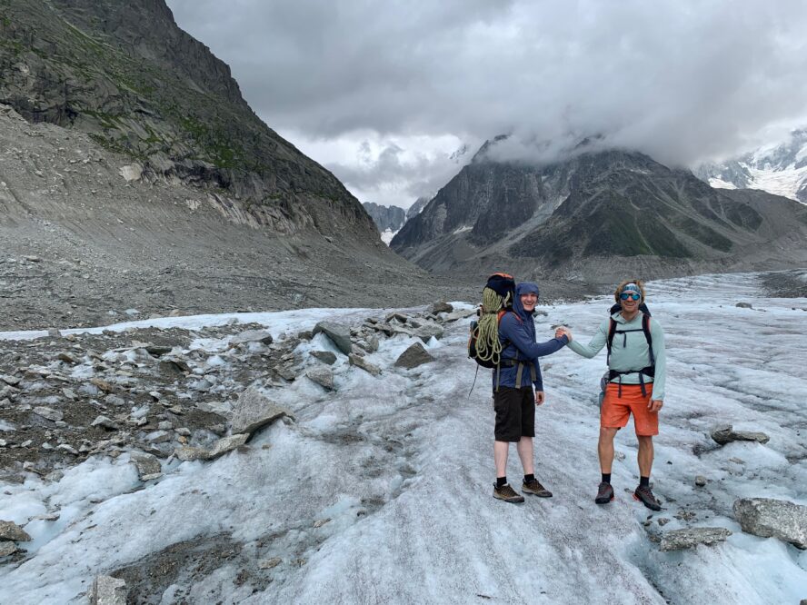 alpine climbing in chamonix