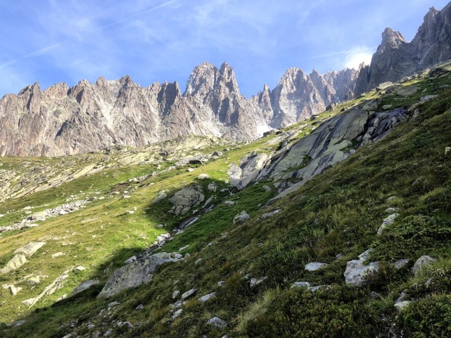 alpine climbing in chamonix