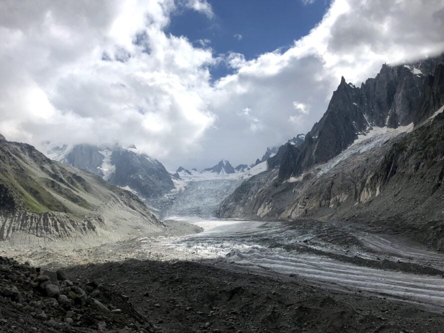 alpine climbing in chamonix