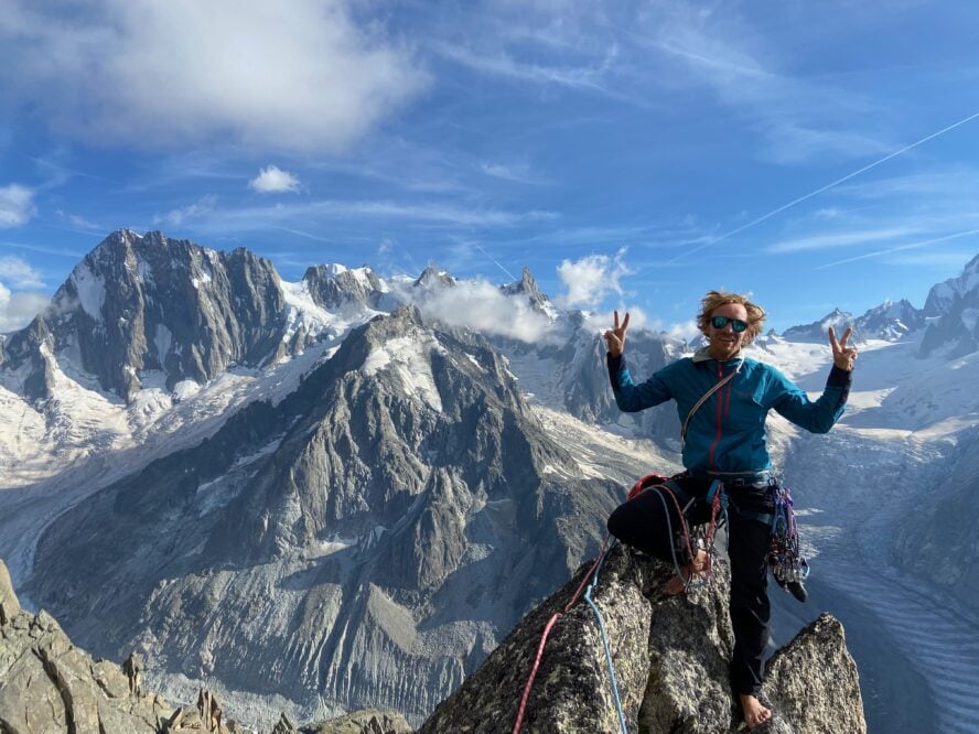 alpine climbing in chamonix