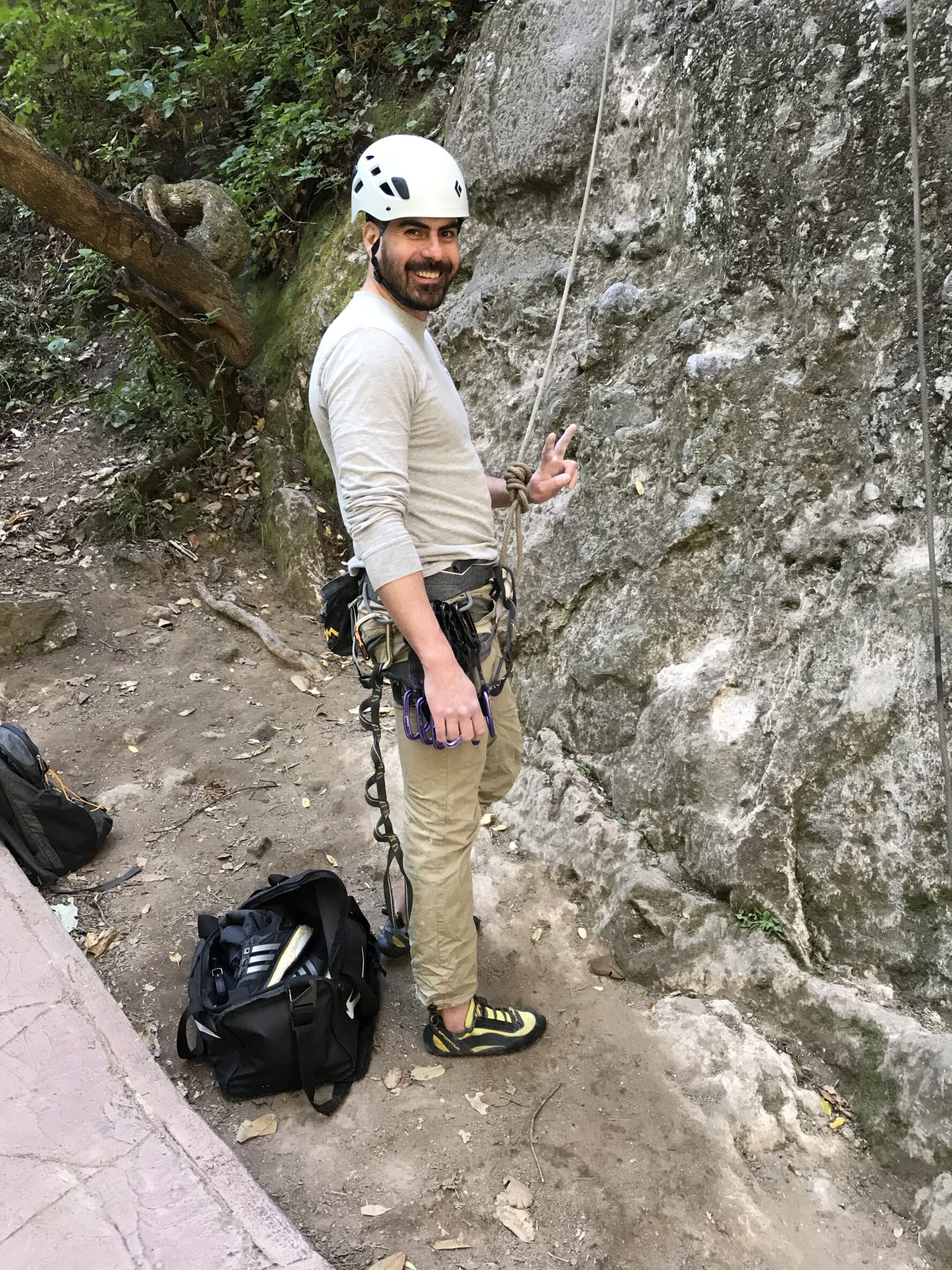 Getting ready to climb