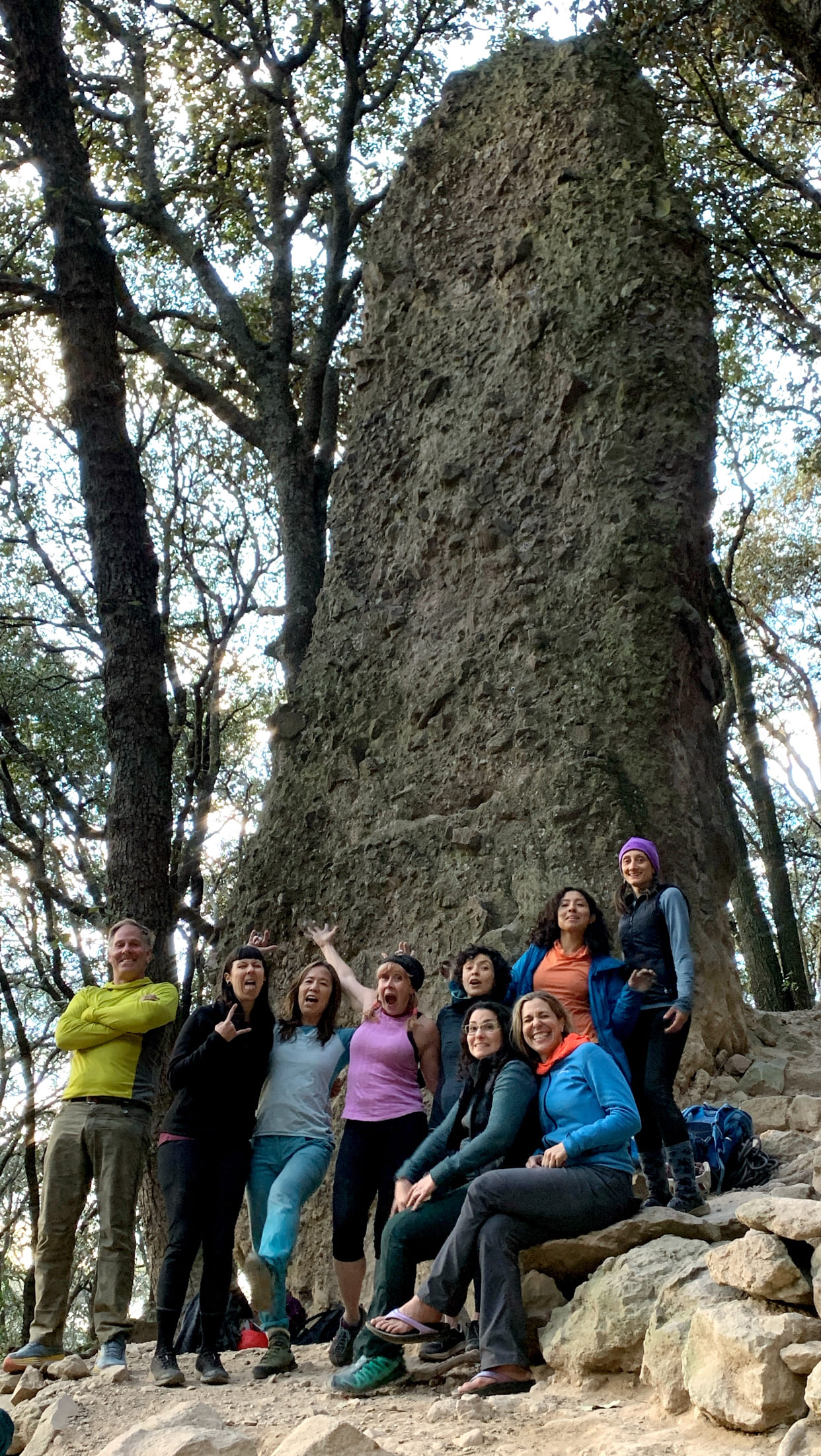 Happy climbers group