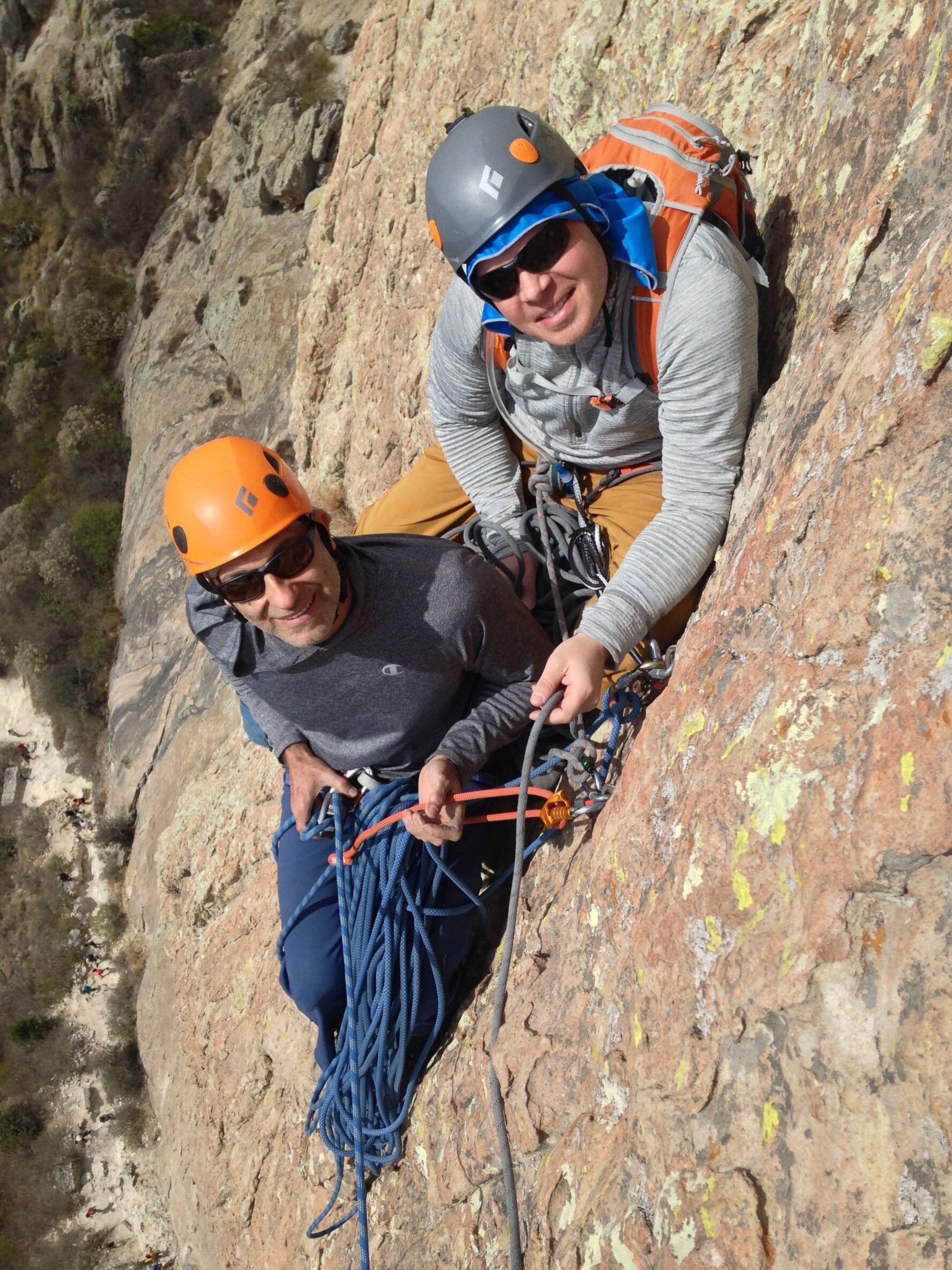 Pena de Bernal rock climbing