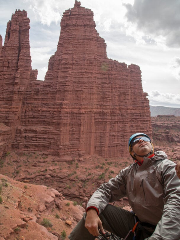 Guided rock climbing and yoga tour in Moab