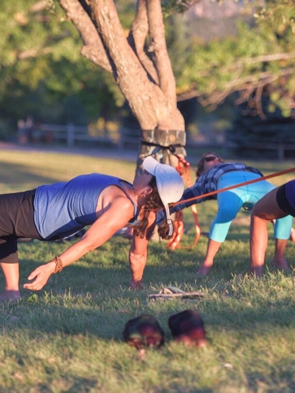 Guided rock climbing and yoga tour in Moab
