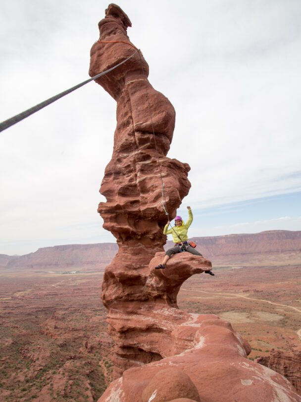 Guided rock climbing and yoga tour in Moab