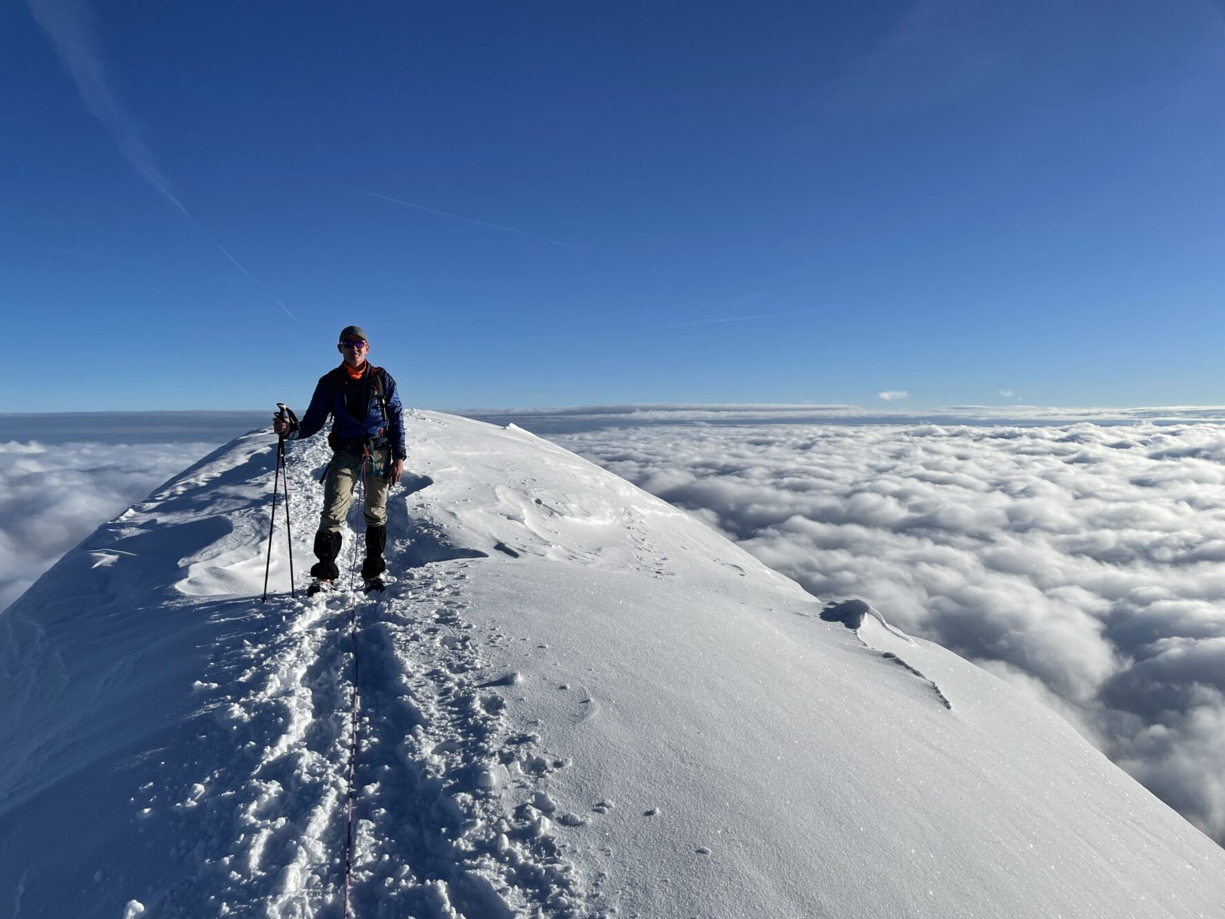 Climber at Mont Blanc