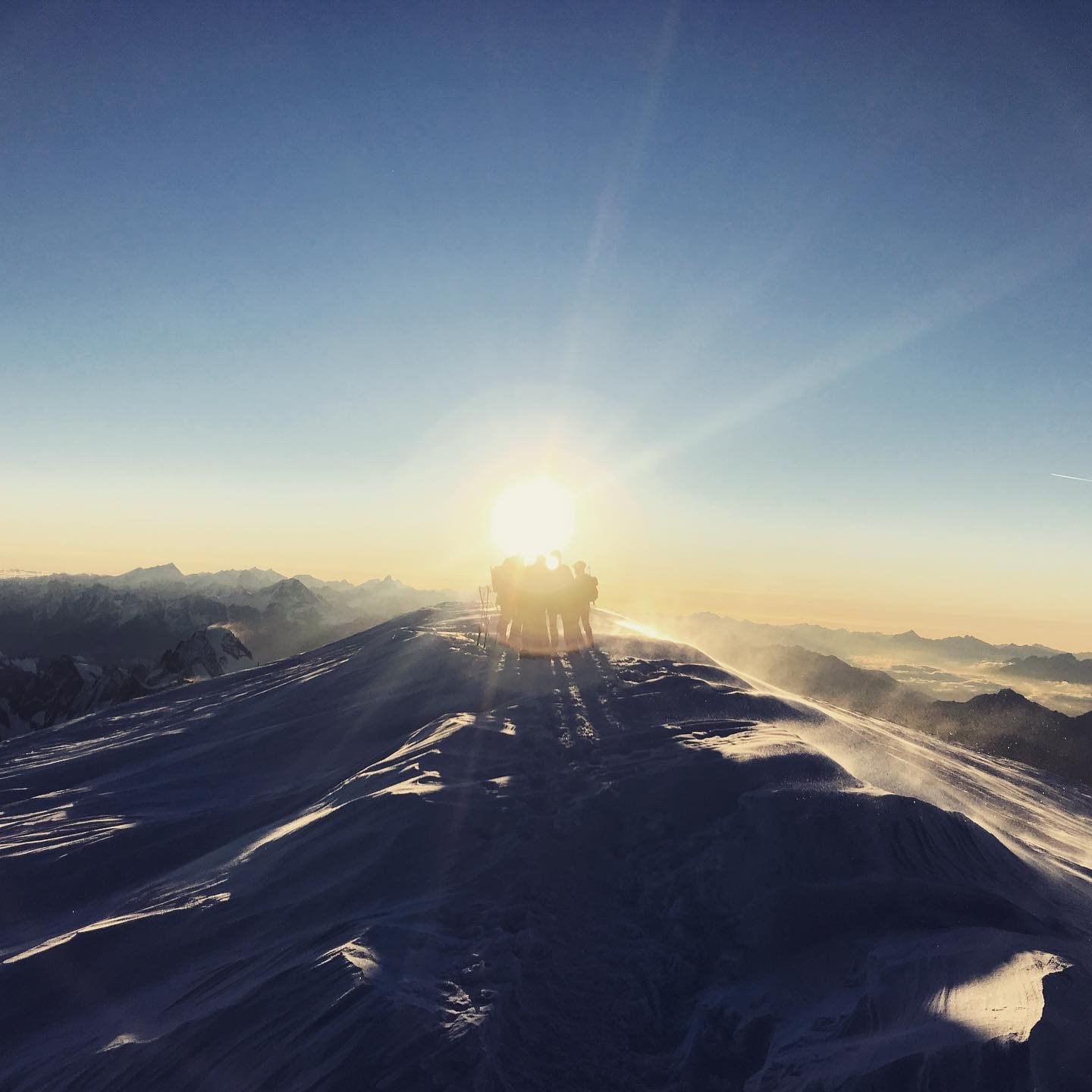 Summit sunlight, Mont Blanc