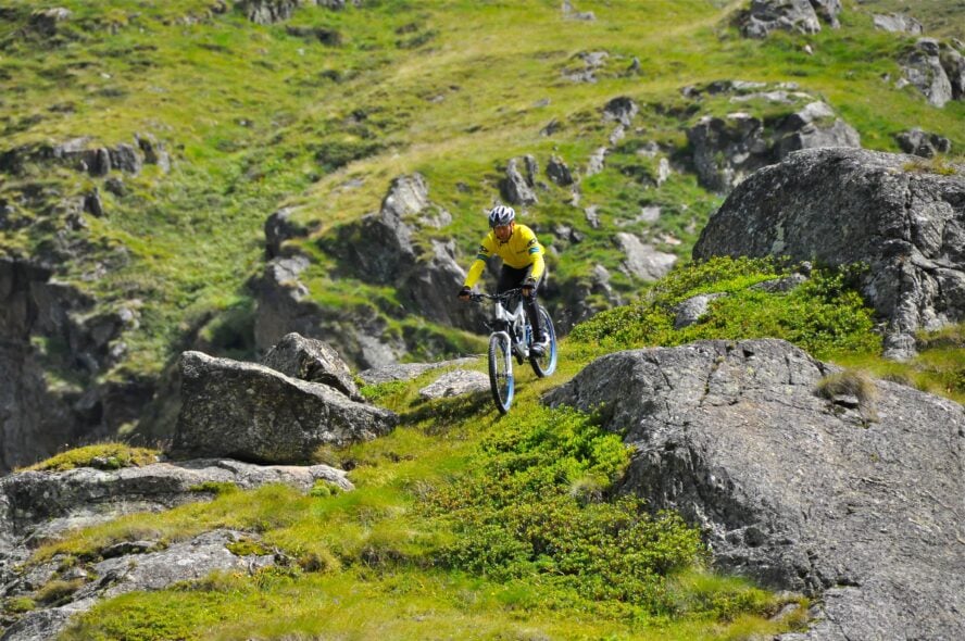 Biking on the longest single track in Switzerland