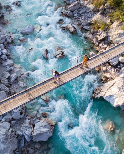 Bridge Brjeka on Soča river