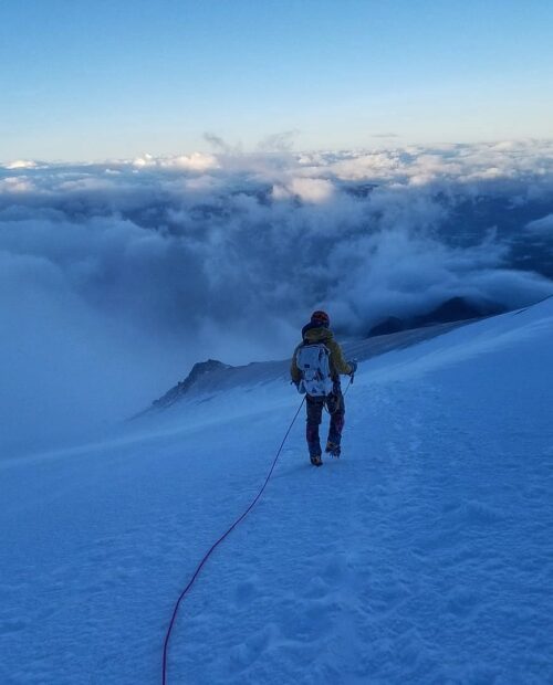 Snowy terrain of Chimborazo, Ecuador