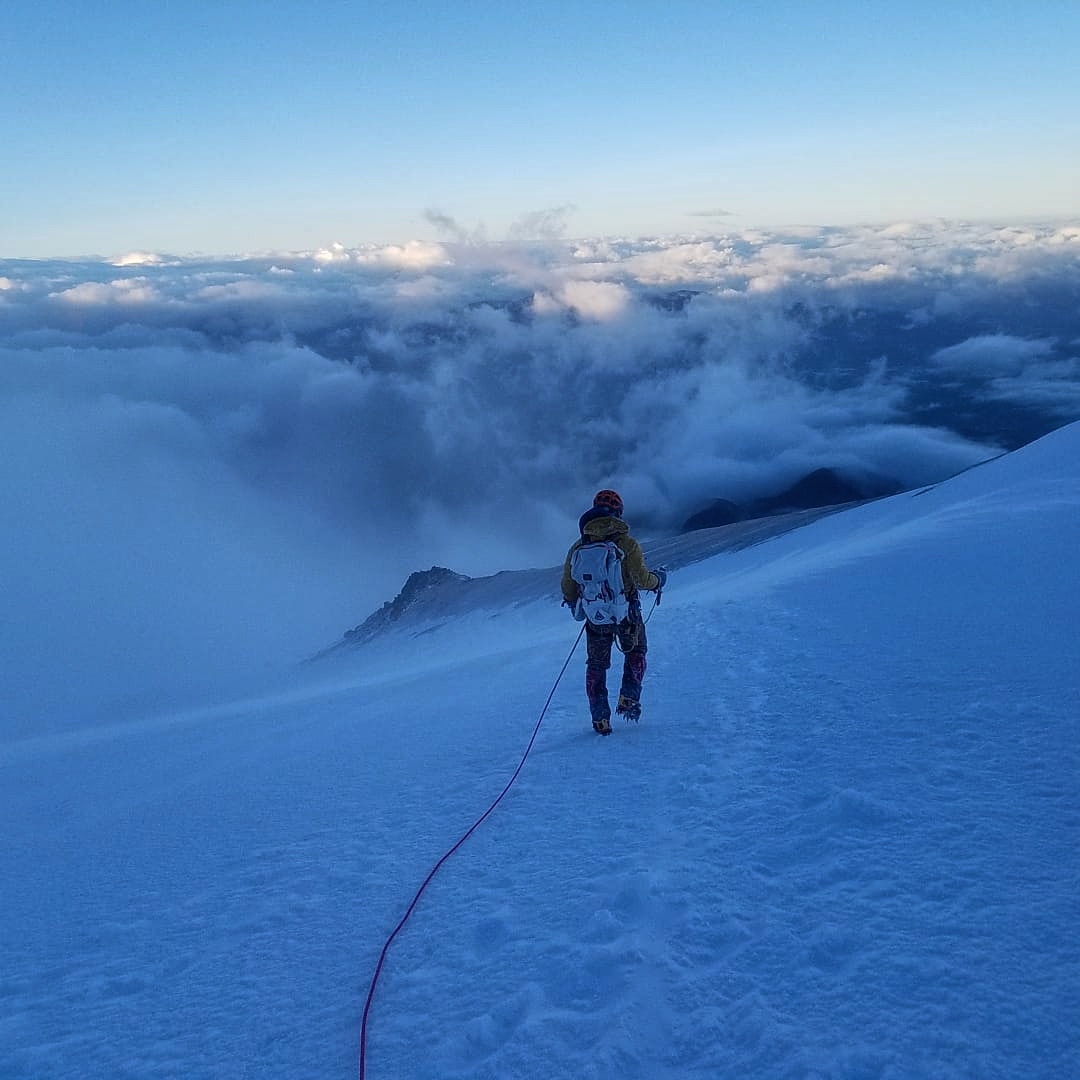 Snowy terrain of Chimborazo, Ecuador