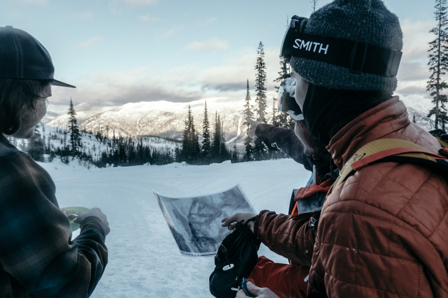 Navigating the snowy terrain