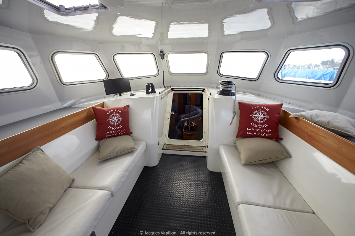 The interior of the sailboat (Svalbard)