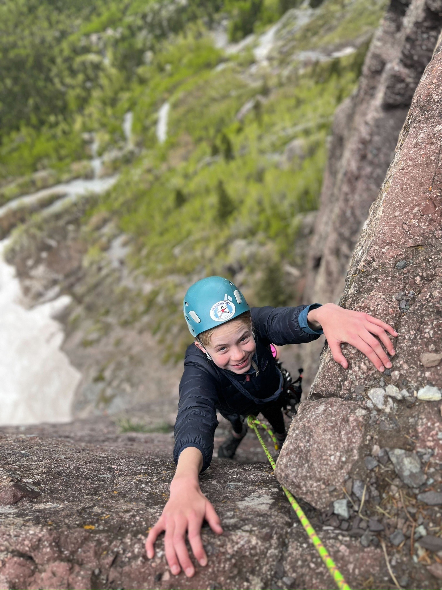 Child climbing in Telluride