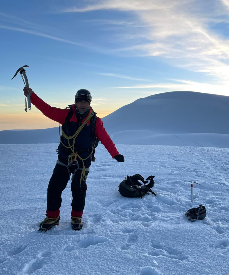 Chimborazo Ecuador one climber