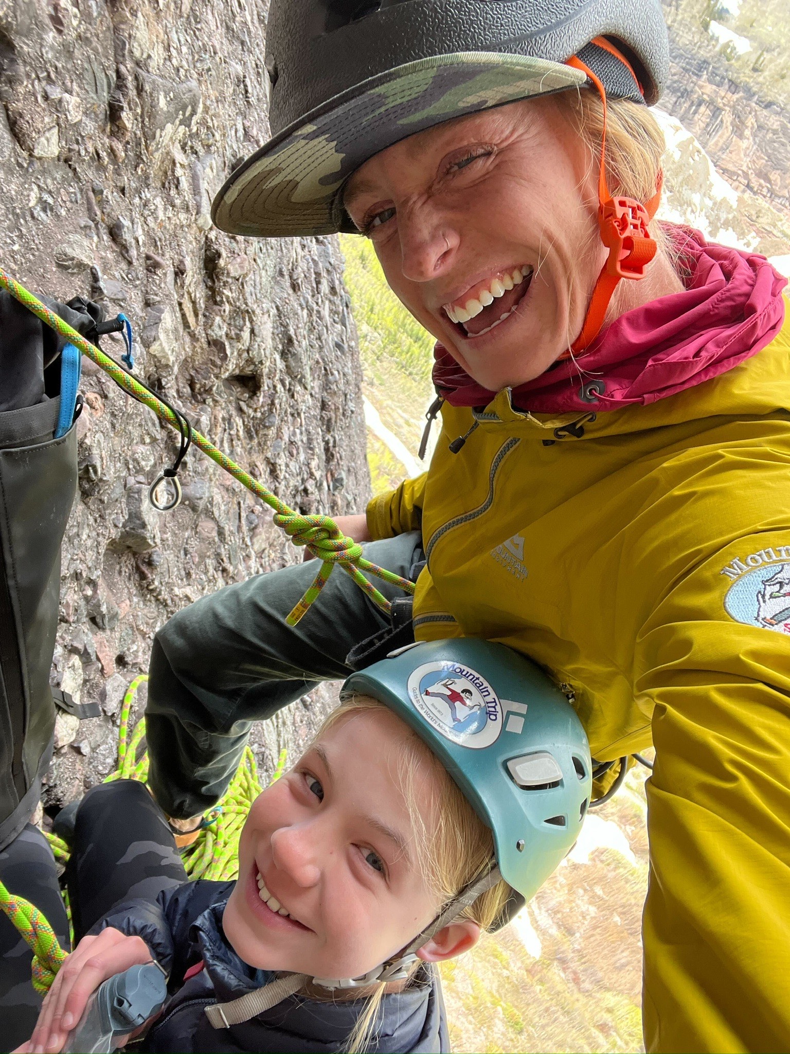 Family climbing in Telluride