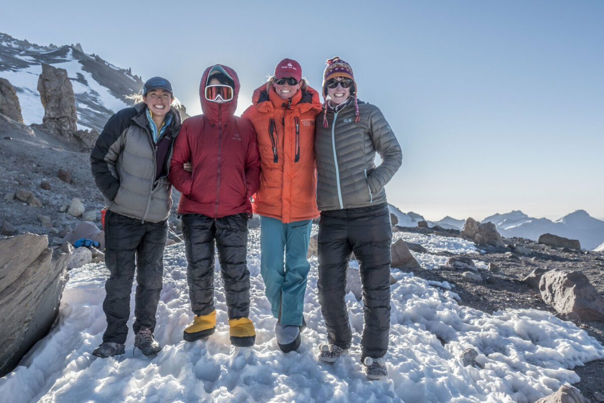 Happy climbers on Mt. Baker.