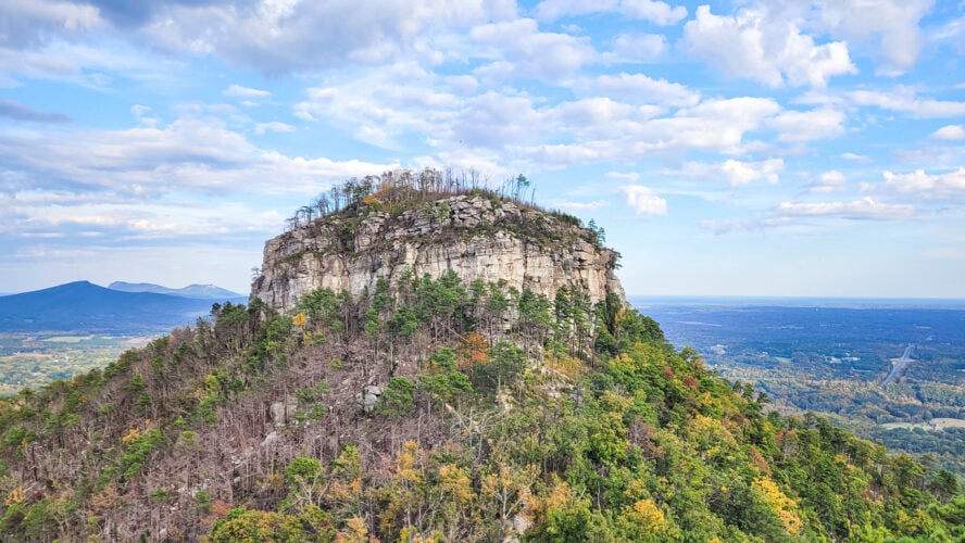 Pilot Mountain in autumn