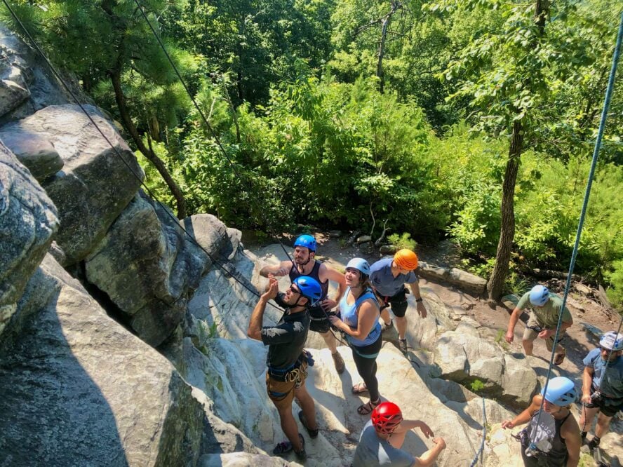 pilot mountain rock climbing