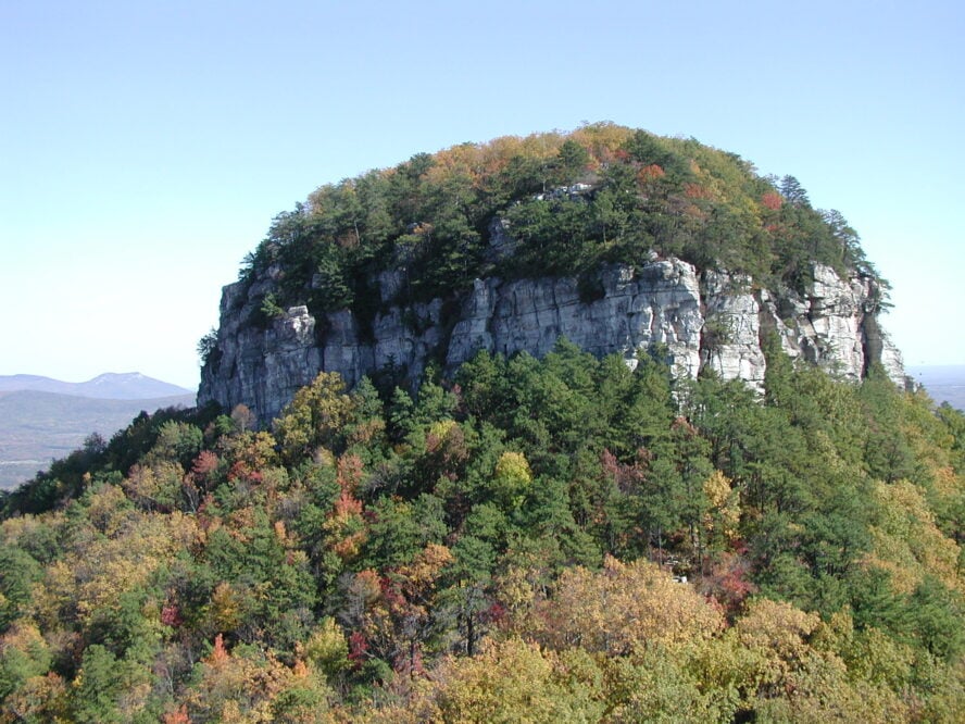 pilot mountain rock climbing