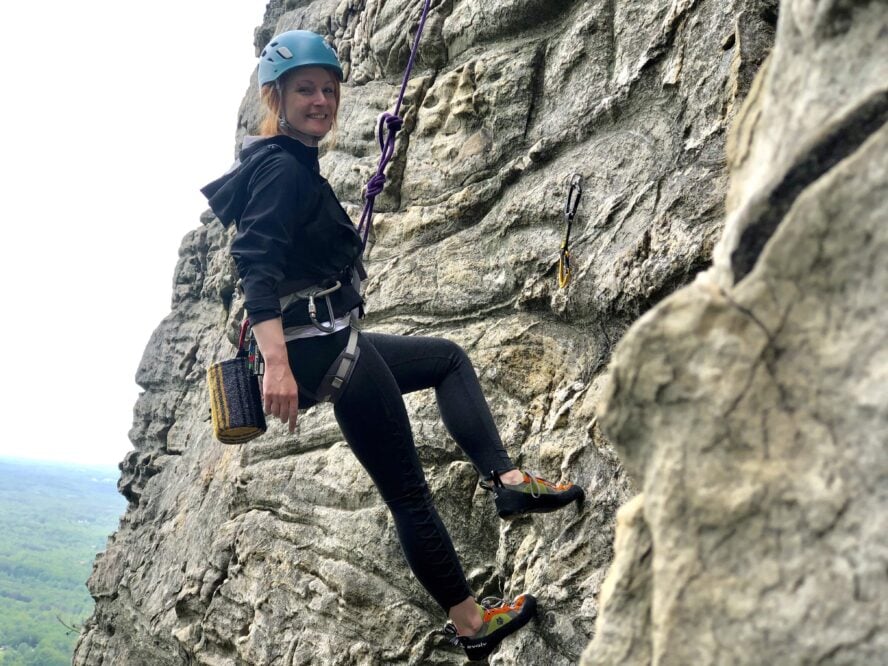 pilot mountain rock climbing