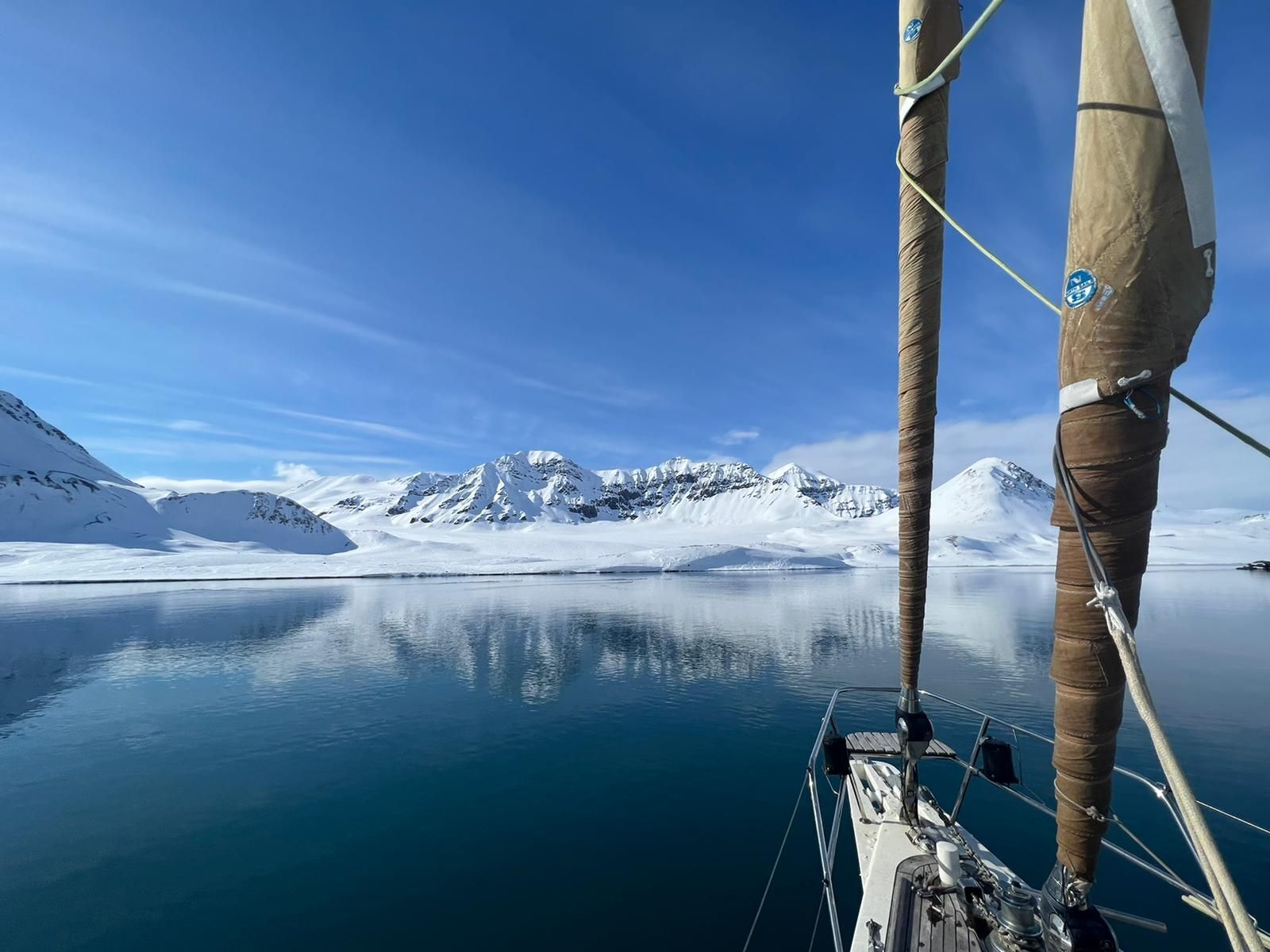 Seaside mountains in Svalbard