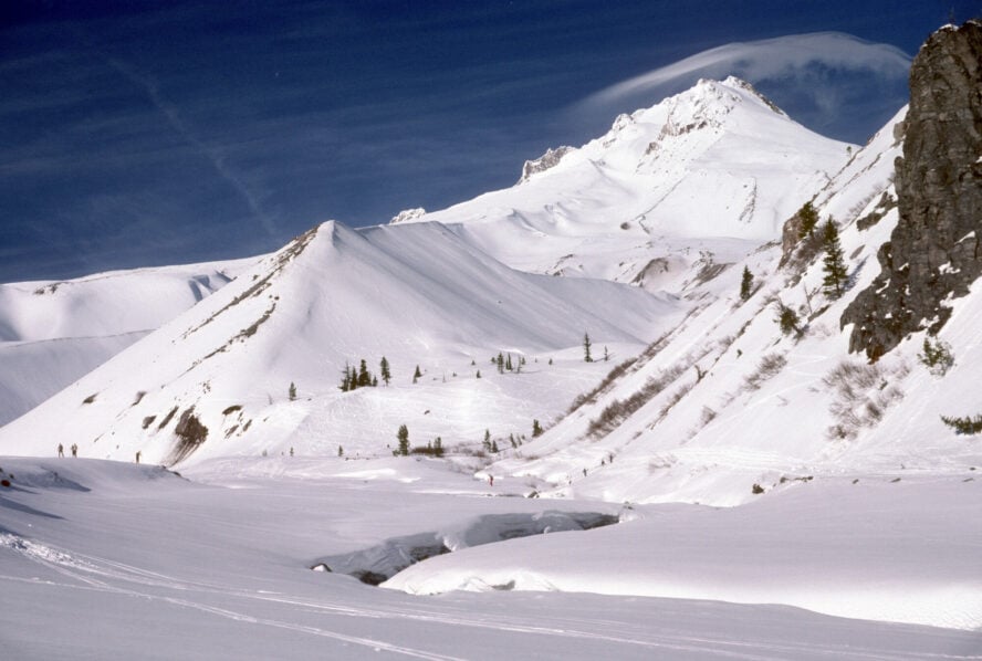 Heather Canyon is where avid skiers and snowboarders come to earn bragging rights on heart-pounding double black diamond runs