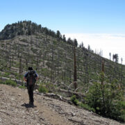 On the final approach to Ontario Peak, you can identify the actual summit by the pyramidal rock at the peak