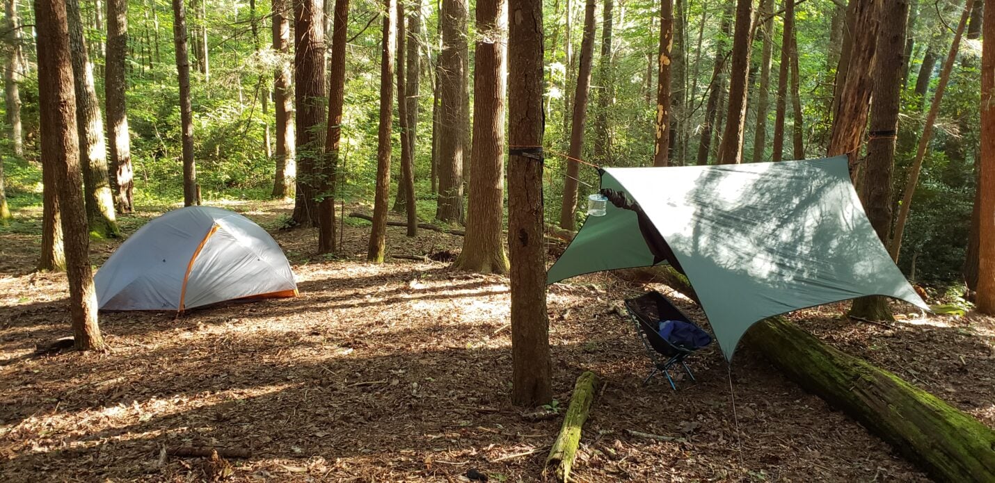 Whether you choose a traditional ground tent or a hammock set up, sleeping outside for months on end is an amazing experience.