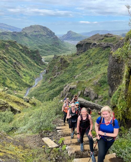 Gather some co-workers, friends, or family and make your way to the Laugavegur trail.