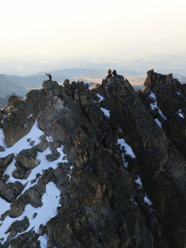 Climbing the North Face Route, Chogoria