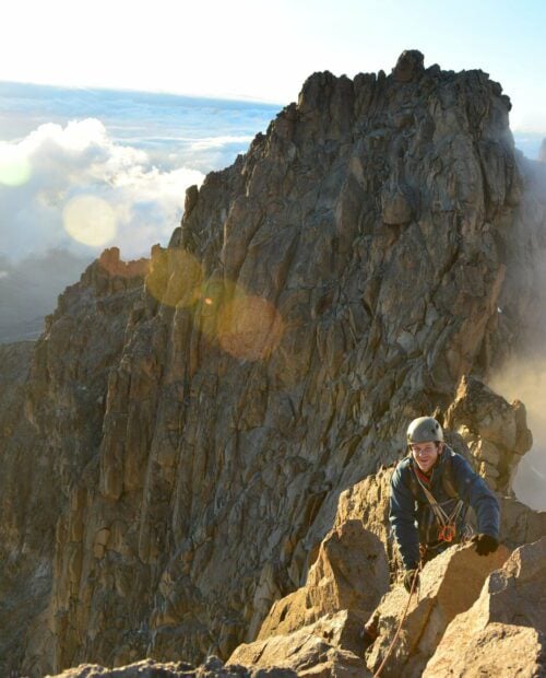 Climbing the North Face Route, Chogoria