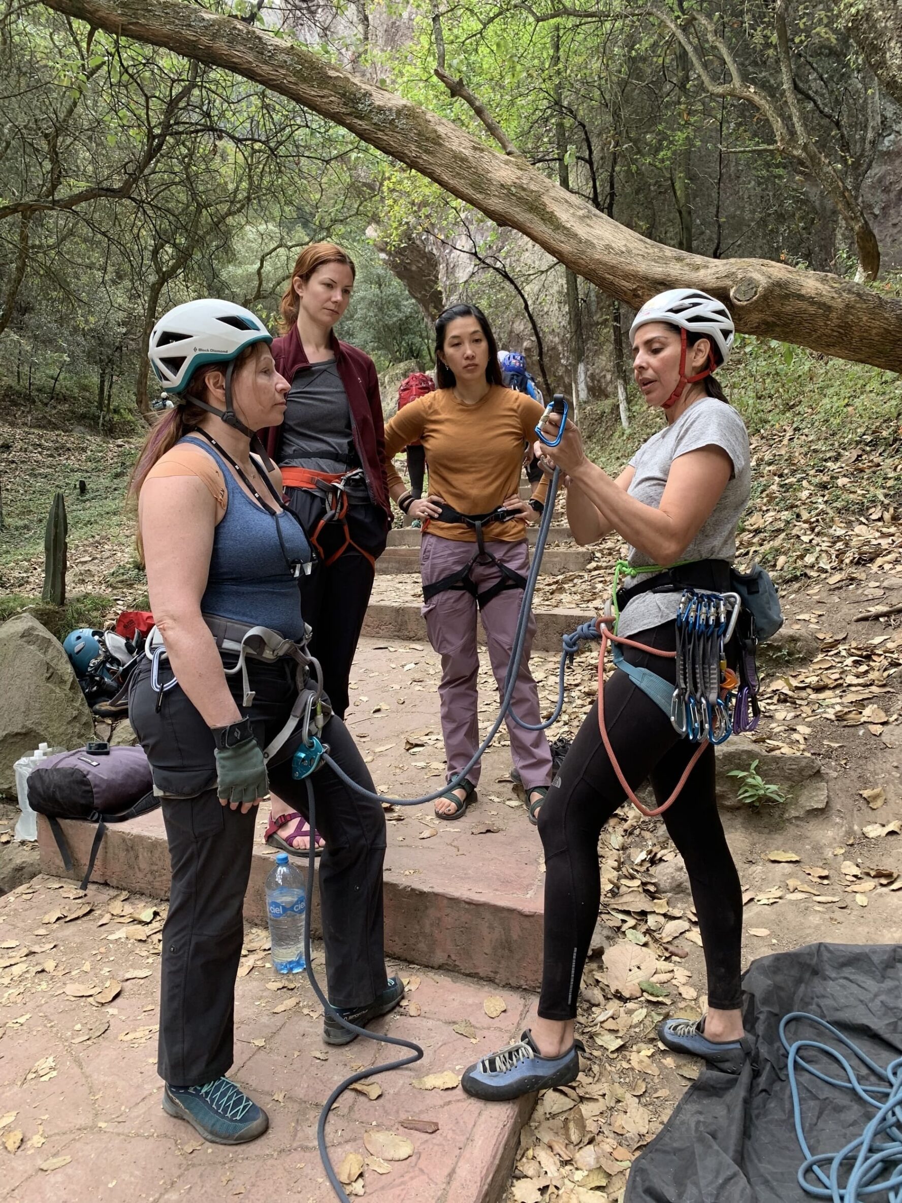 Four women in Mexico climbing