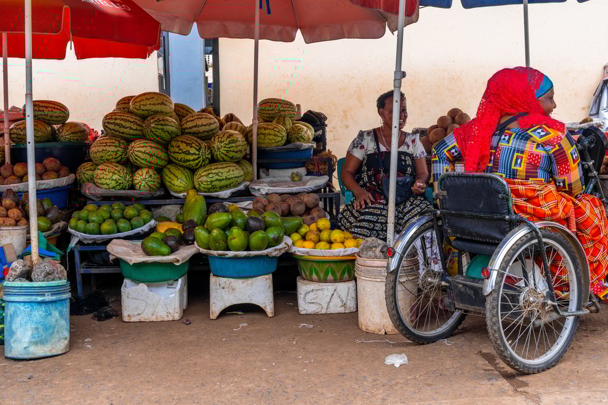 Fruit market in Moshi City.