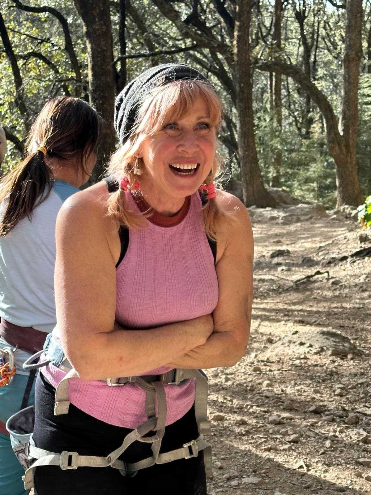 Happy woman climber in Mexico